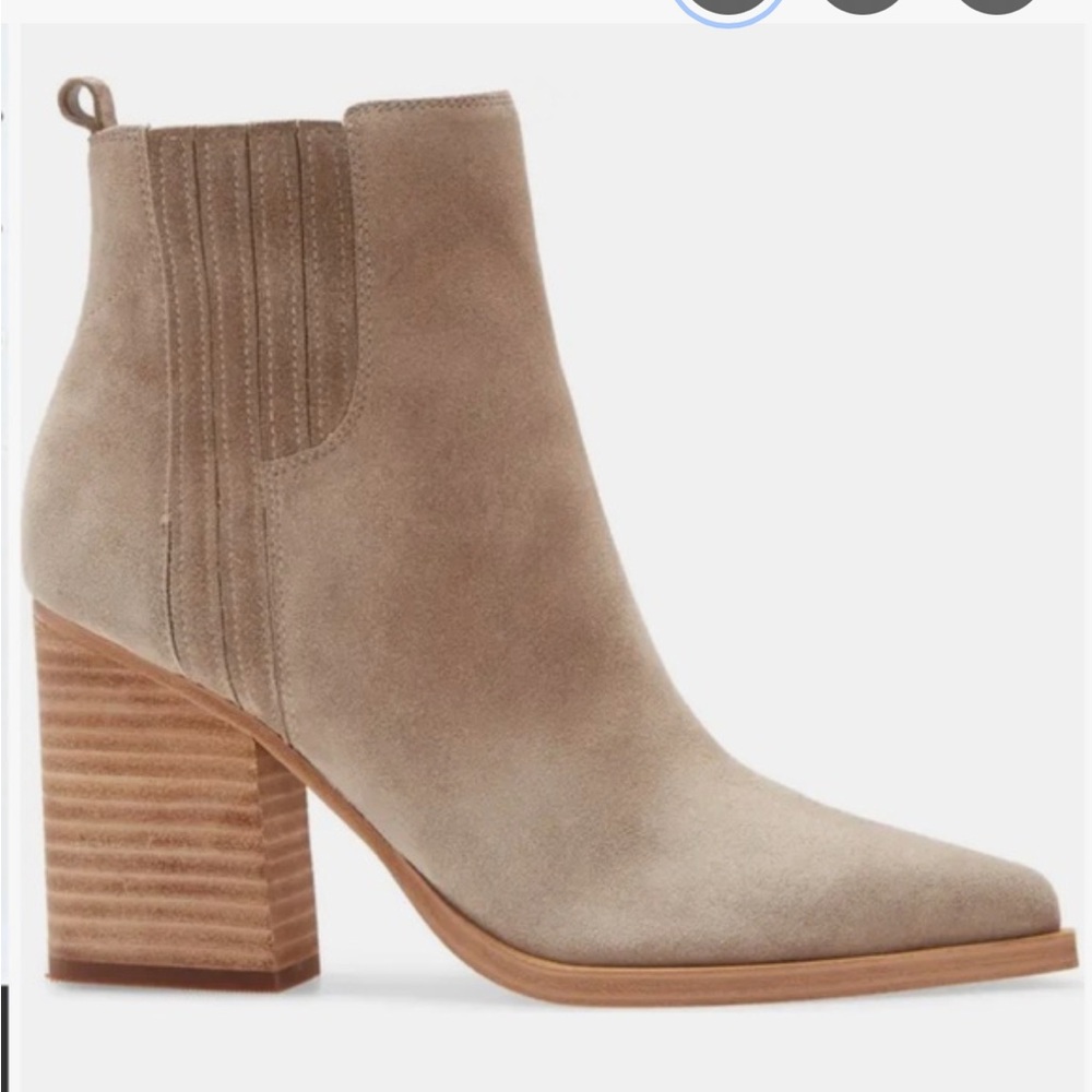 Marc Fisher Women's Oshay Ankle Booties in Light Gray Suede